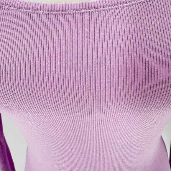 NWOT Victoria's Secret Long Sleeve Ribbed Modal Bodycon Maxi Dress Lilac S/P - Picture 7 of 9